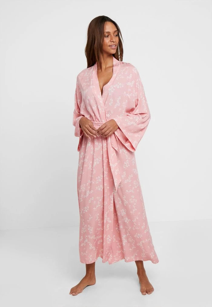 Vêtement De Nuit ANNA FIELD Anna Field Lisha Long Printed Robe Rose Femme | PFS-8506106